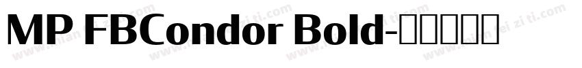 MP FBCondor Bold字体转换